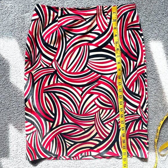 ETCETERA | Women’s Printed Skirt | Red, Black, Tan | Size: 4 - Picture 5 of 7